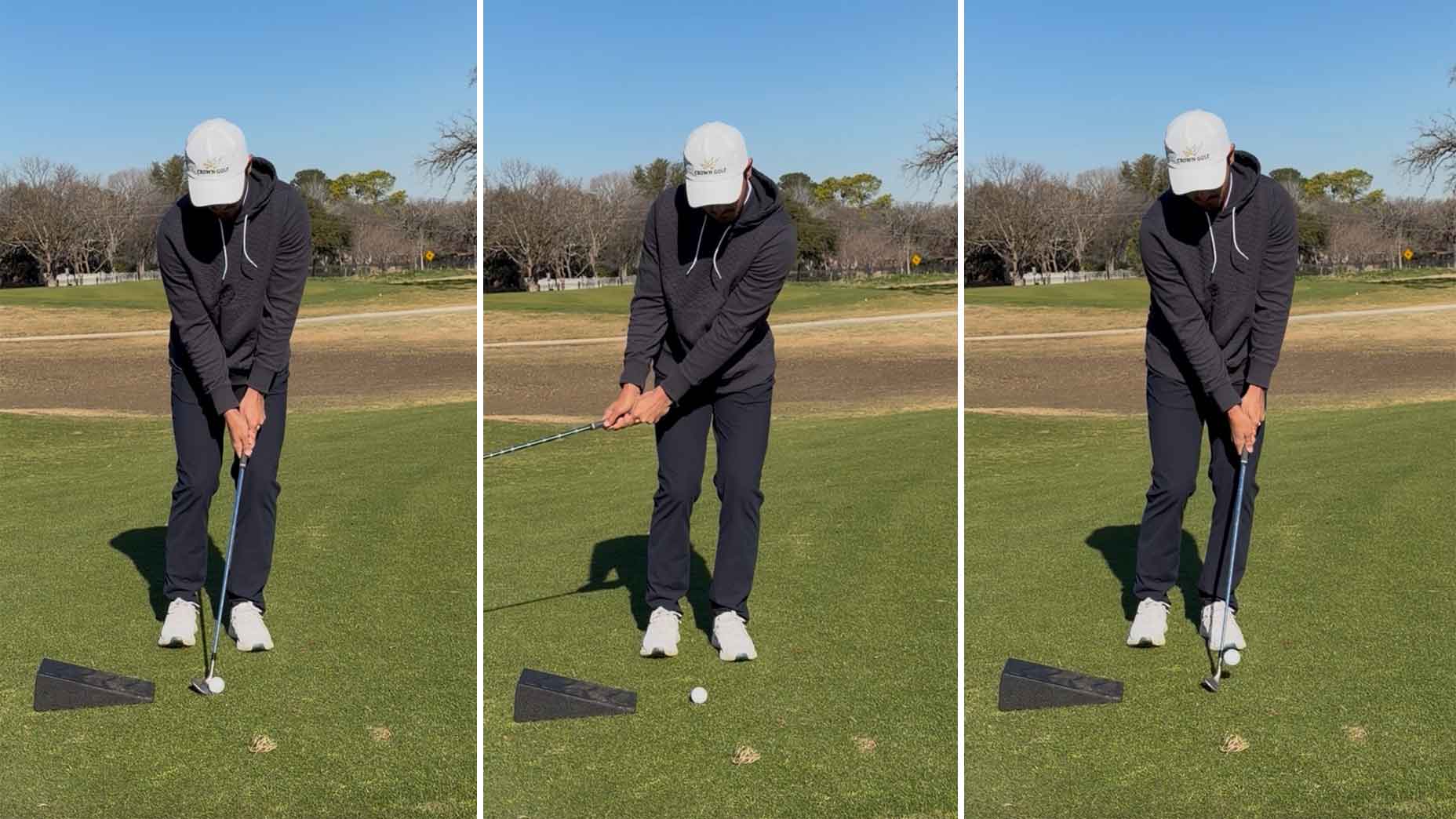 How an elite amateur trains low point to guarantee solid chipping contact How an elite amateur trains low point to guarantee solid chipping contact