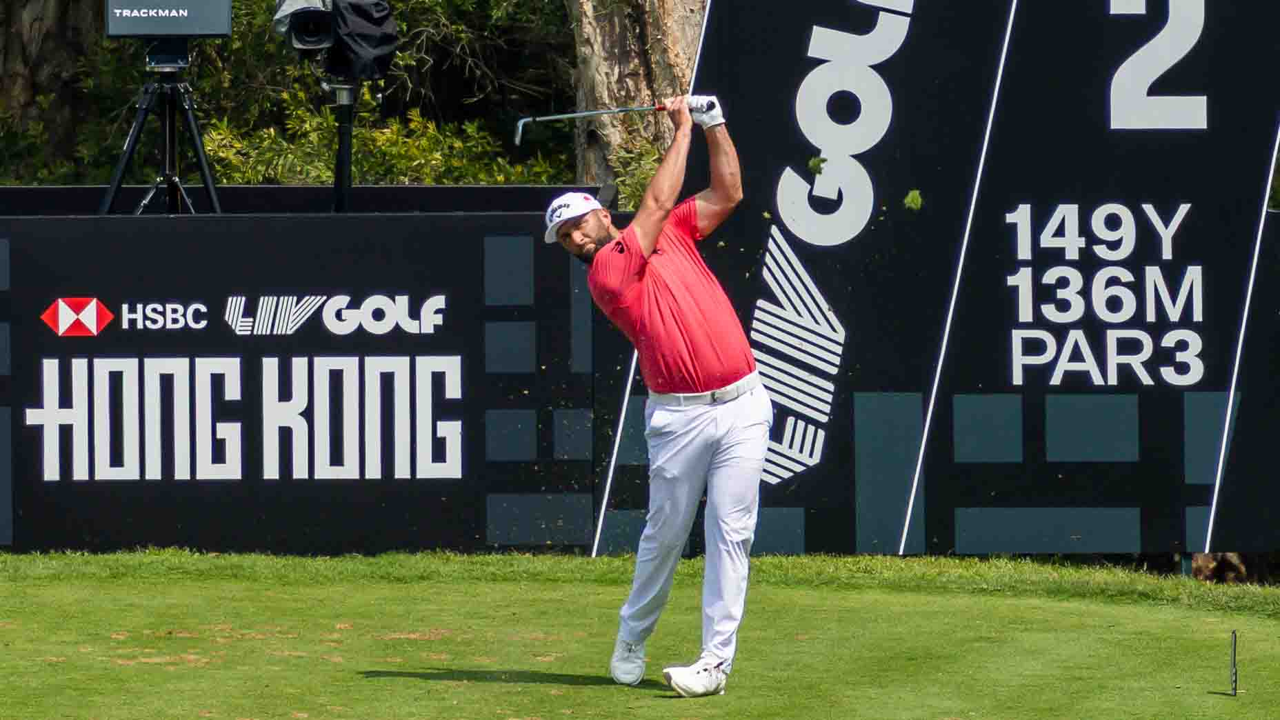 Jon Rahm hits a shot at LIV Golf Hong Kong
