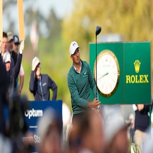 2026 Players Championship Saturday tee times: Jordan Spieth watches drive from tee at TPC Sawgrass.