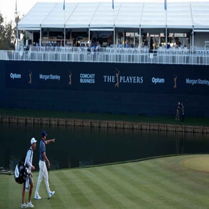 Ludvig Aberg walks at the Players Championship