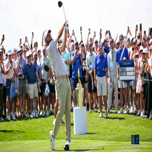 2026 Players Championship odds: Scottie Scheffler hits drive at TPC Sawgrass.
