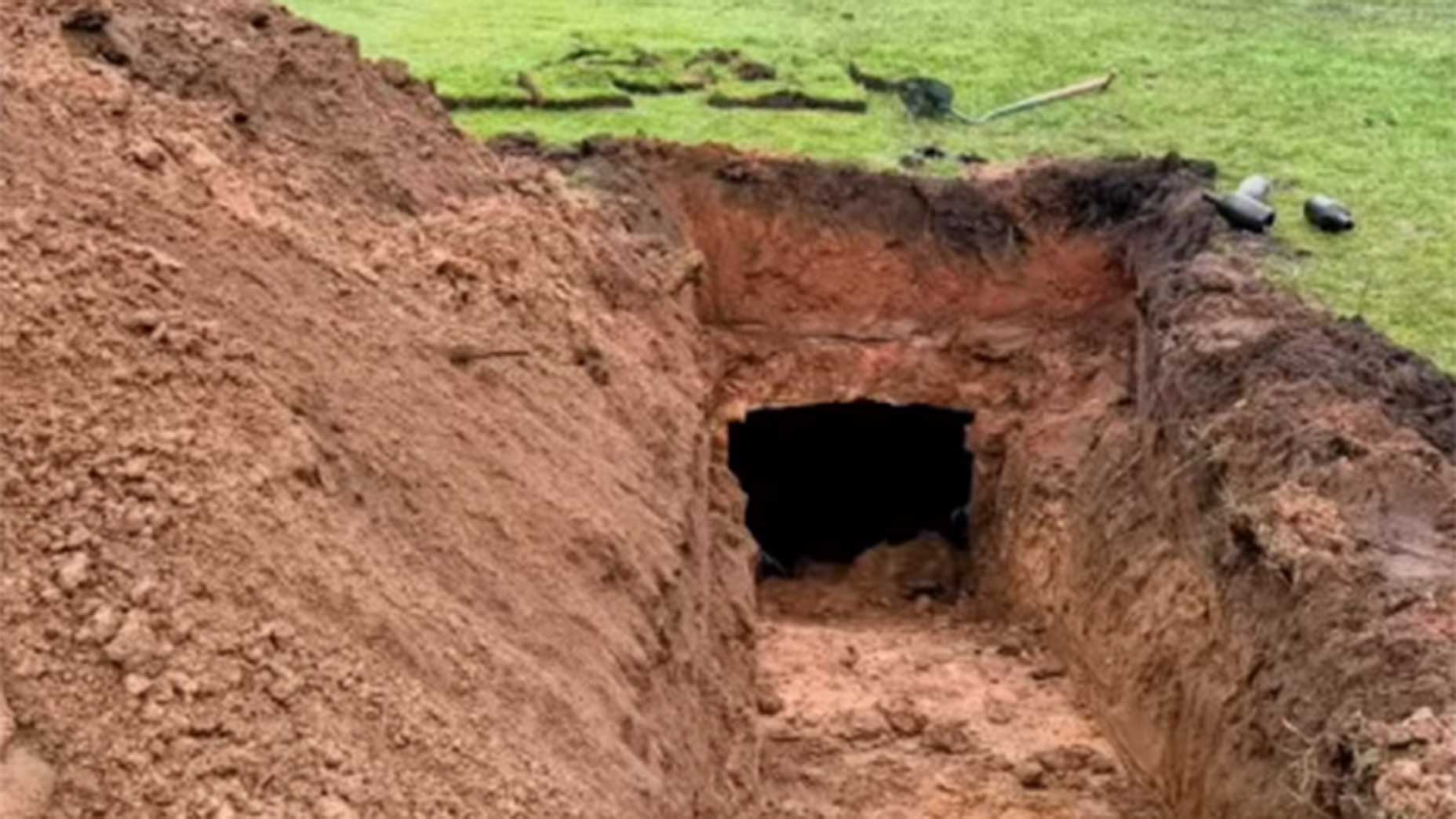 a sinkhole at a golf course