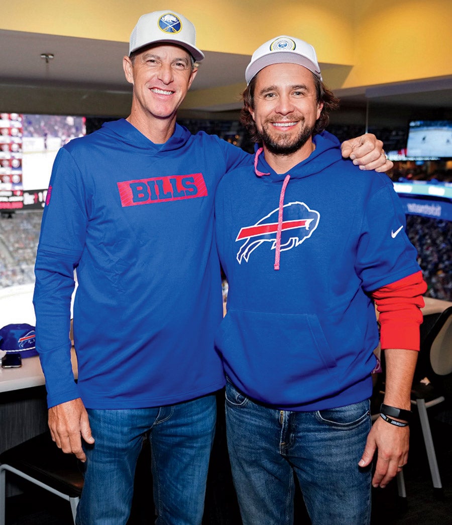 Ted Scott with Loren Carriere, whose Hope for Opelousas alum includes Bills wide receiver Keon Coleman.