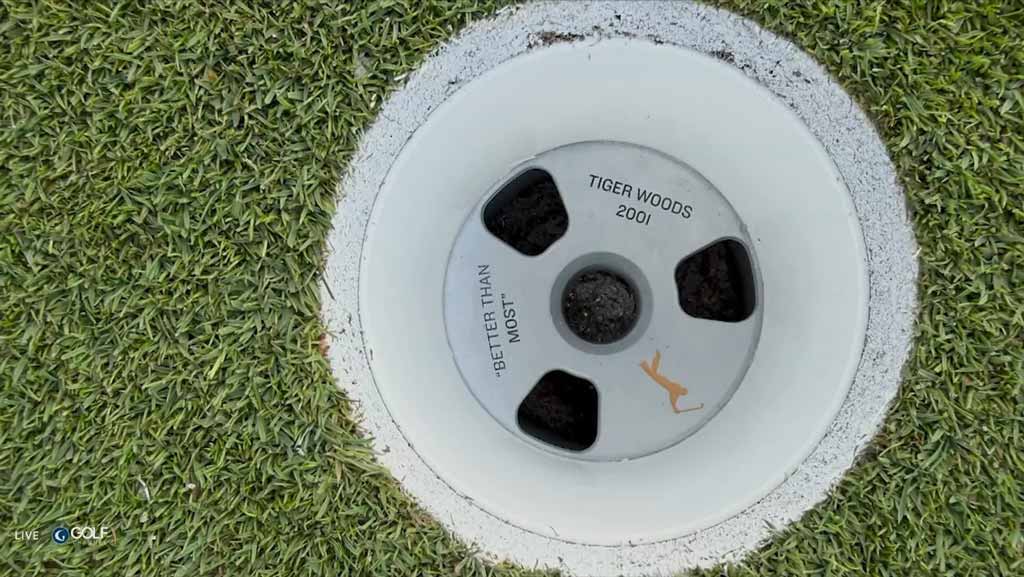 Tiger Woods tribute at TPC Sawgrass' 17th hole at the 2026 Players Championship