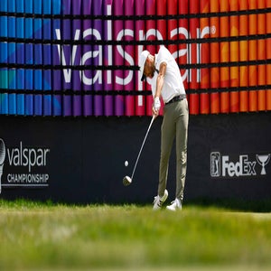 Xander Schauffele plays his shot from during the Valspar Championship at Copperhead Course at Innisbrook Resort.