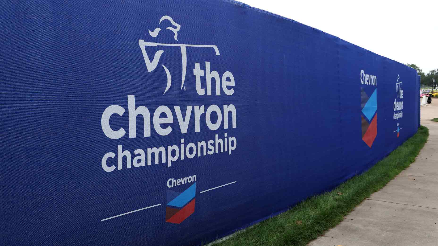 2026 Chevron Championship sign pictured ahead of Friday's second round.
