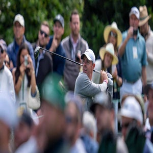 Rory McIlroy hits shot at Augusta National: 2026 Masters Thursday TV coverage