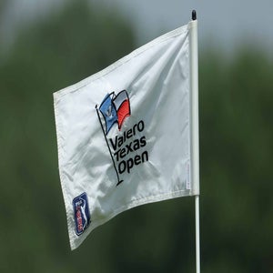 2026 Valero Texas Open flag seen at TPC San Antonio.