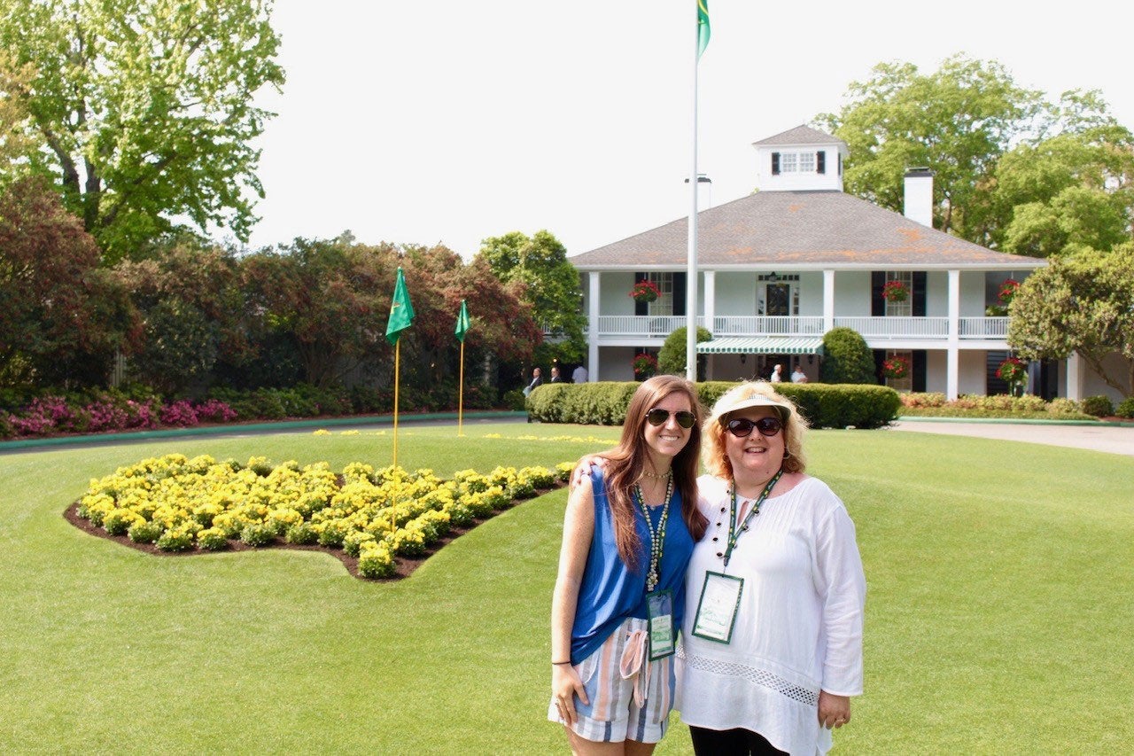 Ashlyn Bedgood and her mom at the Masters.