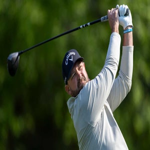 Amateur Brandon Holtz of the United States plays a stroke from the No. 5 tee during a practice round prior to the Masters at Augusta National Golf Club, Wednesday, April 08, 2026. (Photo by Simon Bruty/Augusta National/Getty Images)