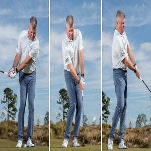 Jason Sutton demonstrates a low, spinning wedge shot