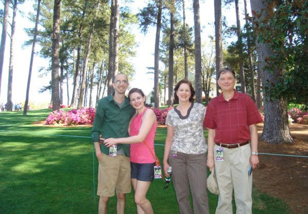 Savannah Kenney with her husband Philip, father-in-law Doug and mother-in-law Cindy.