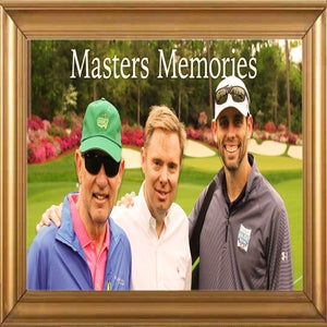 Marc Sawyer, his brother and their father at the 2018 Masters.