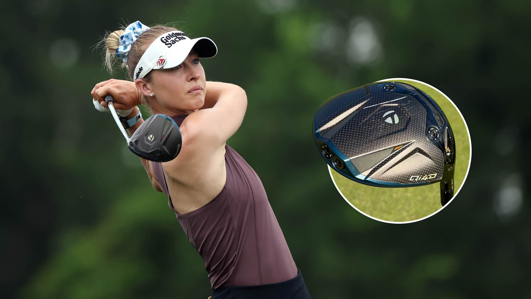Nelly Korda of the United States plays her shot from the fifth tee during the final round of The Chevron Championship 2026 at Memorial Park Golf Course on April 26, 2026 in Houston, Texas. (Photo by Sarah Stier/Getty Images)