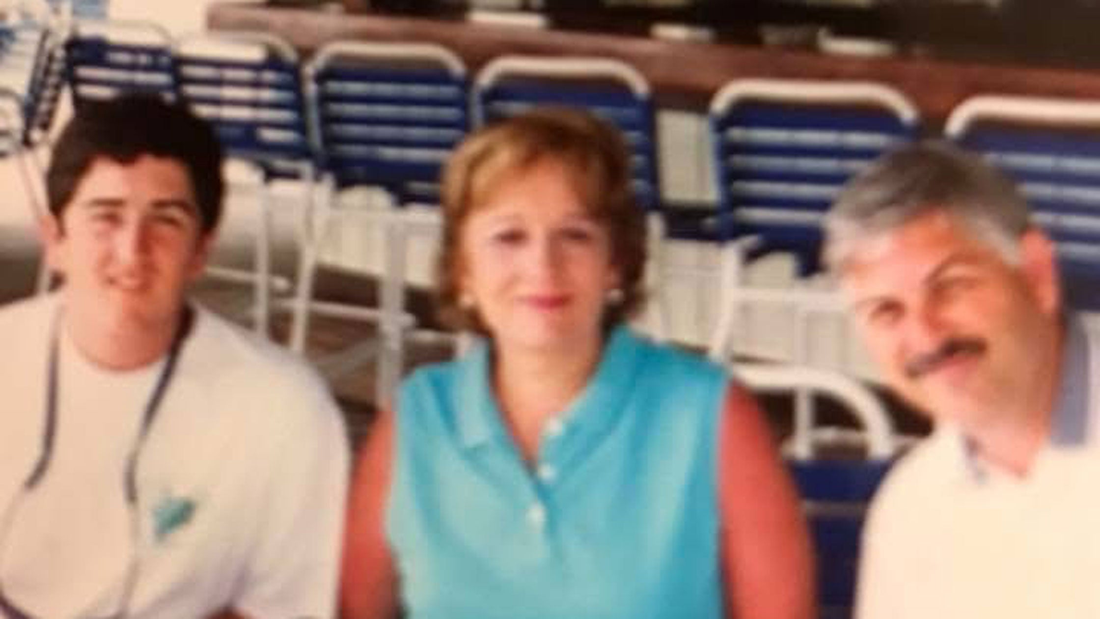 Nick Coia with his parents.