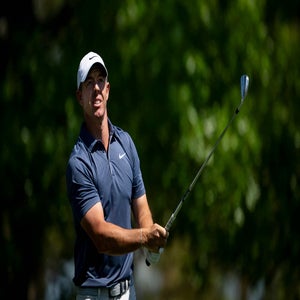 Rory McIlroy of Northern Ireland plays a stroke from the No. 4 tee during the final round of the Masters at Augusta National Golf Club, Sunday, April 13, 2025. (Photo by Logan Whitton/Augusta National/Getty Images)