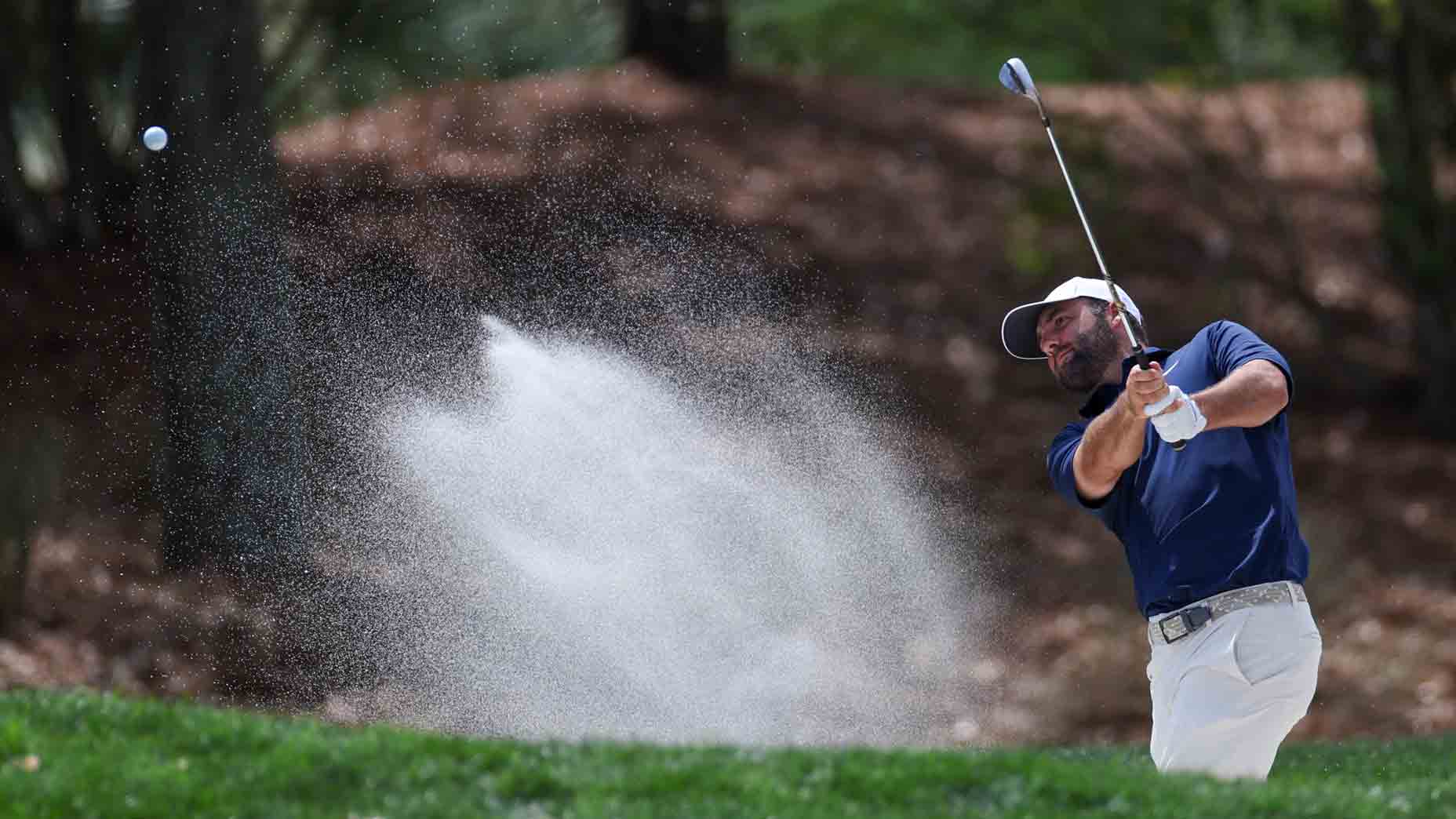 Scottie Scheffler hits shot ahead of 2026 Matsers.