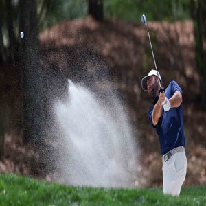 Scottie Scheffler hits shot ahead of 2026 Matsers.