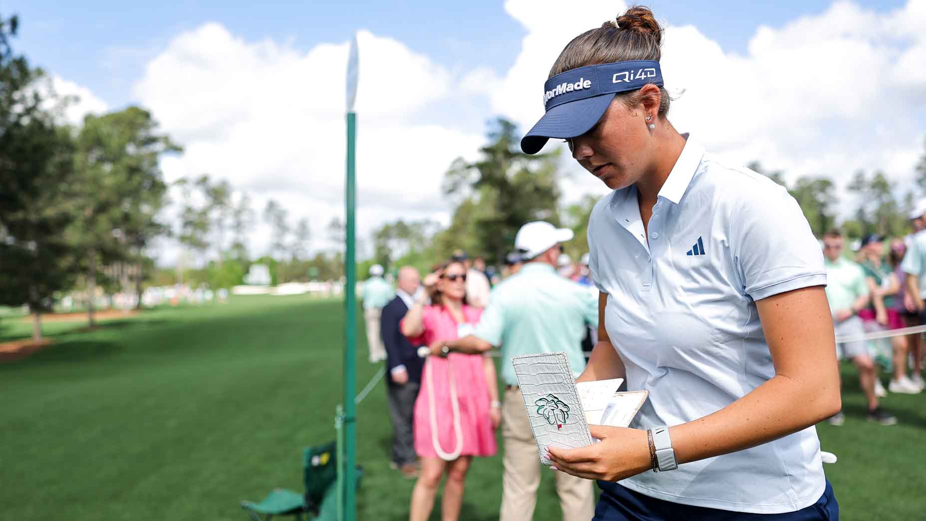 Asterisk Talley walks at Augusta National