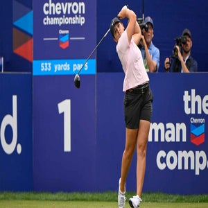 Farah O'Keefe hits a shot at the Chevron Championship