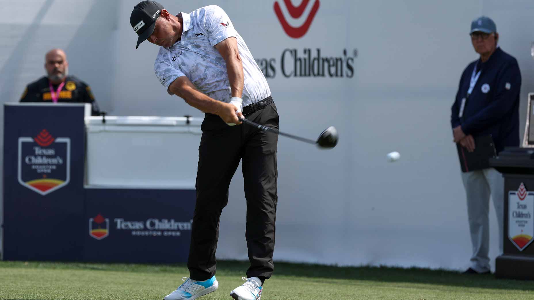 gary woodland hits a drive during the third round of the 2026 texas childrens hospital houston open