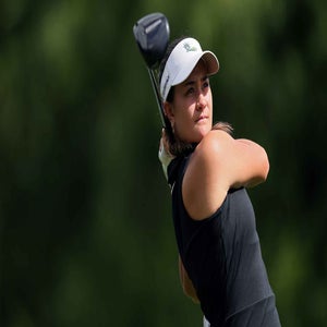 Kiara Romero hits a shot at the Chevron Championship