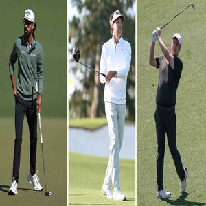 Three left-handed golfers at the Masters&mdash;featured in a separate vertical section.