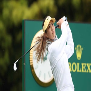 Michelle Wie West hits a shot at the 2023 U.S. Women's Open