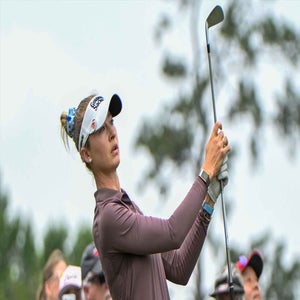 Nelly Korda hits a shot at the Chevron Championship