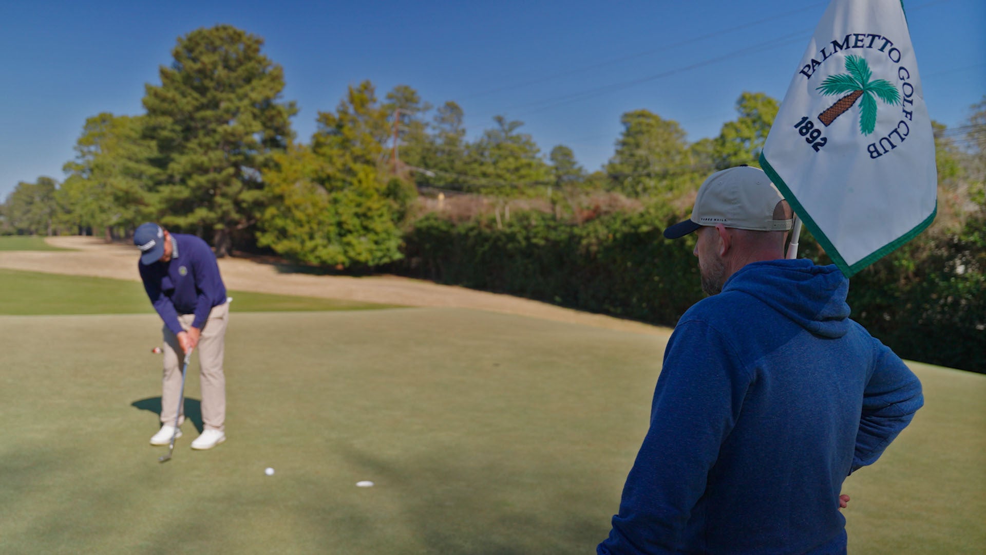 Tour pros Scott Brown at Matt NeSmith at Palmetto