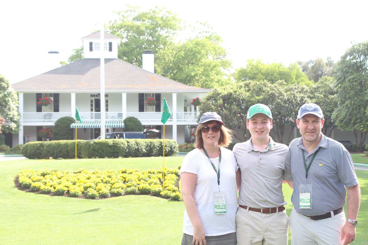 Jake Patterson at the 2019 Masters with his parents.