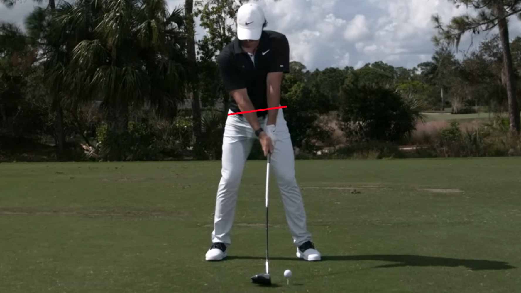 rory mcilroy sets up to hit driver