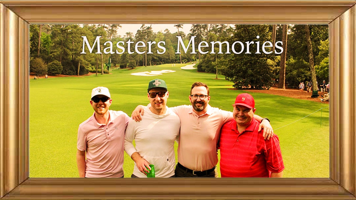 Shaun Bisson with his friends at the Masters.