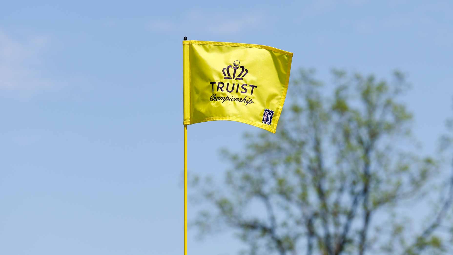 2026 Truist Championship flag seen during the PGA Tour tournament.
