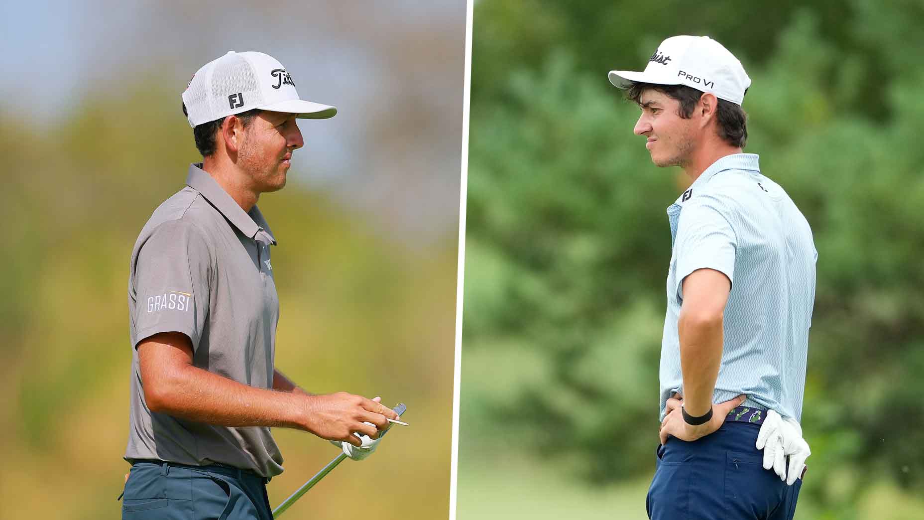 Korn Ferry Tour players Dylan Menante and Cole Sherwood
