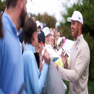 bryson dechambeau signs autographs ahead of the 2026 pga championship