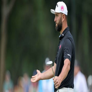 Jon Rahm of Legion XIII reacts from 7th green during day four of LIV Golf Mexico City at Club de Golf Chapultepec