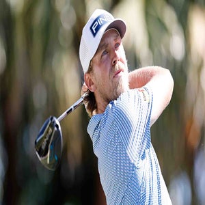 Kristoffer Reitan hits a shot at the Cadillac Championship