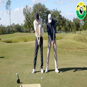 GOLF top 100 teacher jason baile shows game-improvement editor zephyr melton how to adjust his setup to hit longer drives