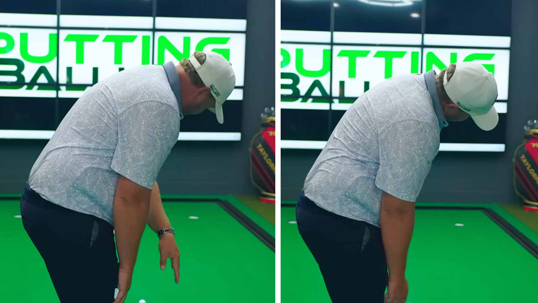 Improve putting alignment by changing how you look at the hole Improve putting alignment by changing how you look at the hole