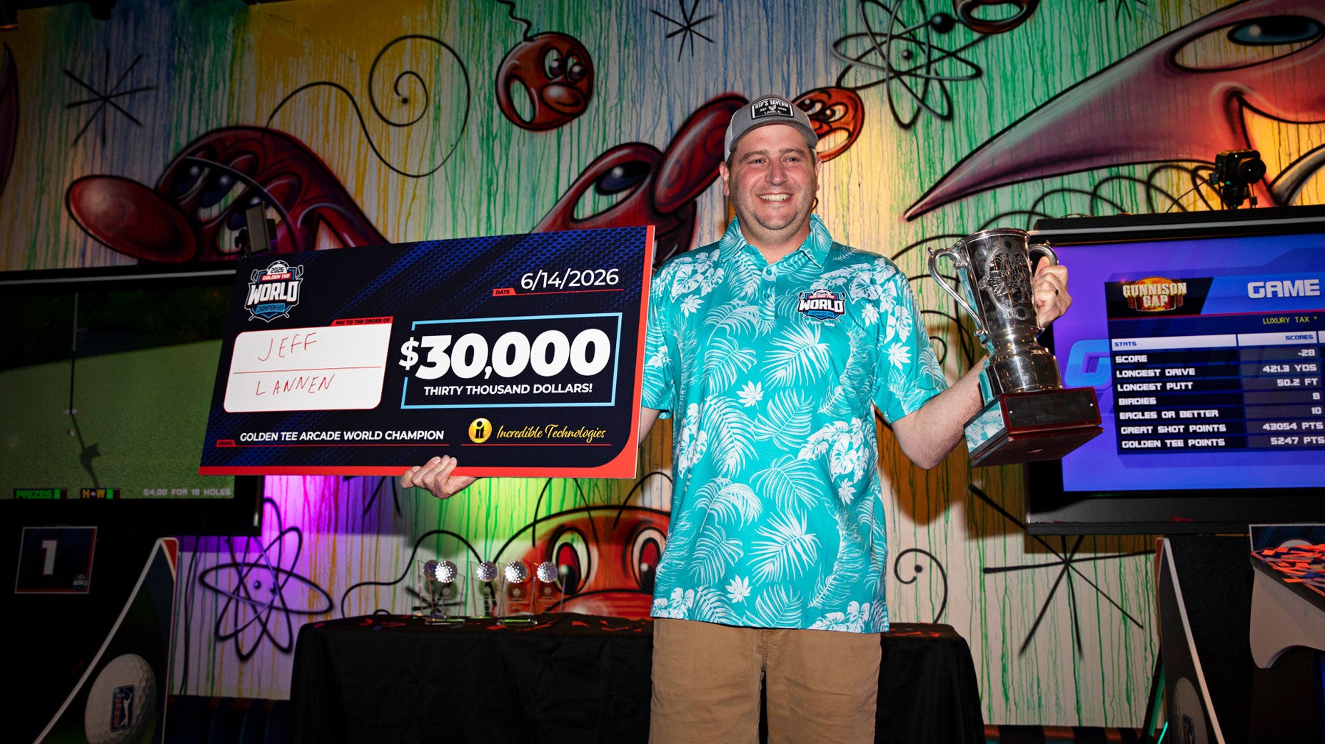 2026 Golden Tee World Championship winner Jeffrey Lannen