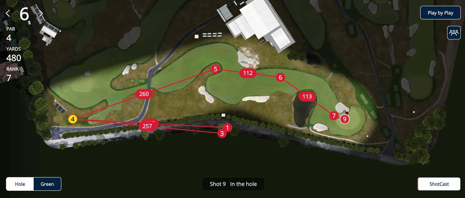 Joaquin Niemann's 6th hole scorecard at the 2026 U.S. Open.