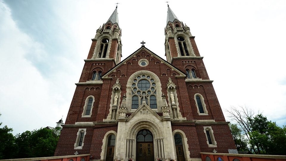 Inside Holy Hill, the basilica overlooking Erin Hills