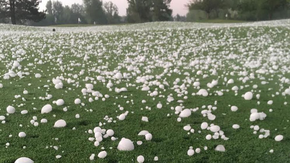 Hail storm leaves damage in its path at Colorado golf courses