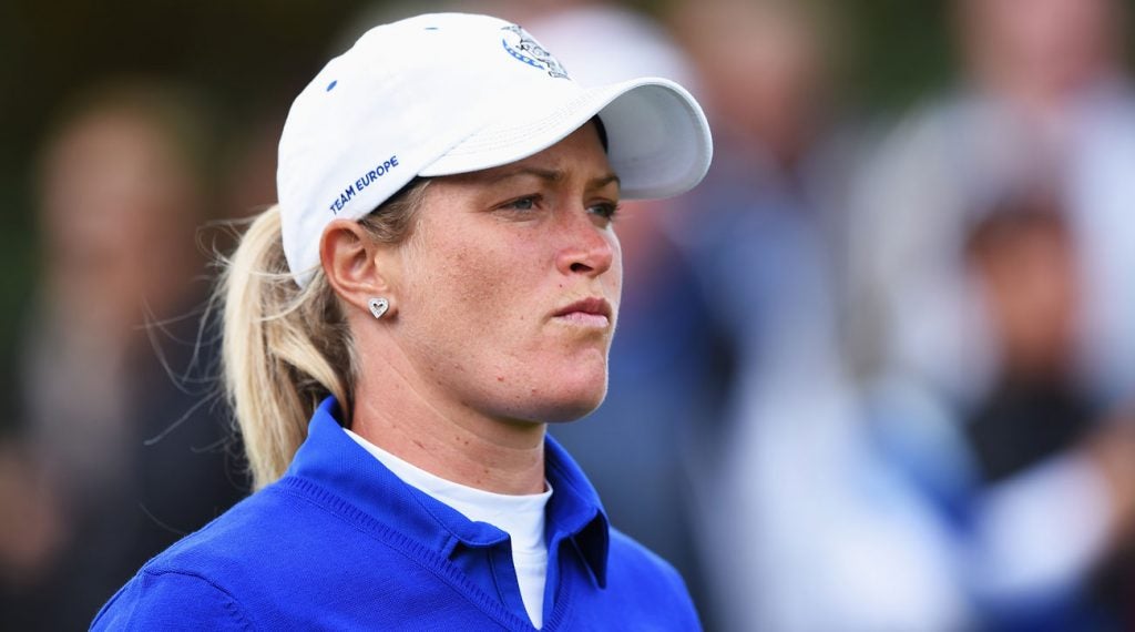 Suzann Pettersen will not compete in Solheim Cup after injuring disc