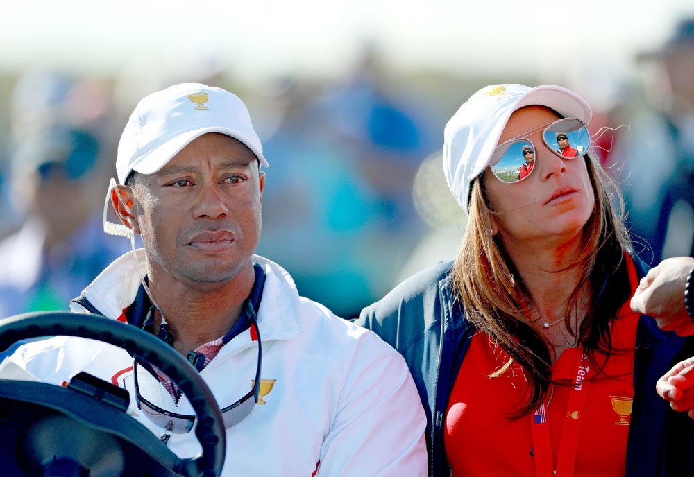 Tiger Woods Current Girlfriend Erica Herman Tiger Woods Embraces